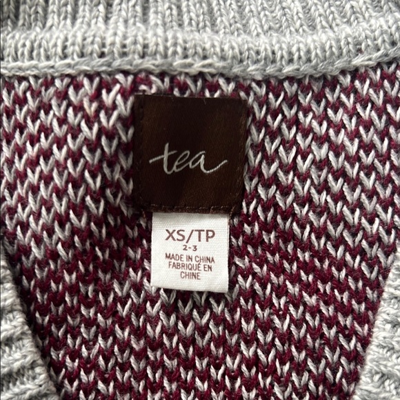 Tea Collection Gray and Red Fair Isle Sweater - Picture 2 of 4
